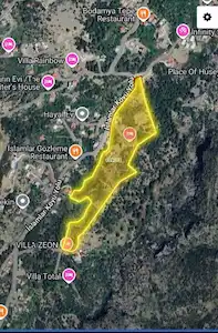 ANTALYA KAŞ İSLAMLAR'DA YOL CEPHELİ HİSSELİ YATIRIMLIK BAHÇE