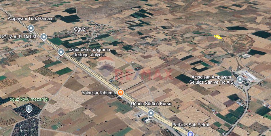 REMAX ACIPAYAM-OĞUZ, ANTALYA YOLU YAKINI, 2550 m2 SATILIK TARLA