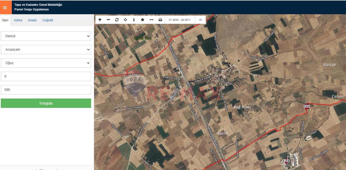 REMAX ACIPAYAM-OĞUZ, ANTALYA YOLU YAKINI, 2550 m2 SATILIK TARLA