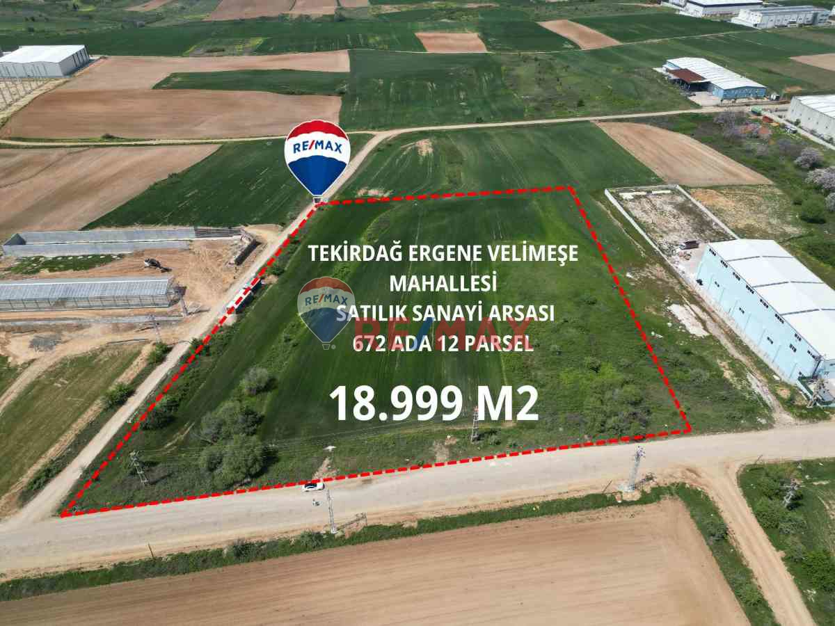 REMAX DAN TEKİRDAĞ ERGENE VELİMEŞE KÖŞE PARSEL 18.999 M2 ARSA