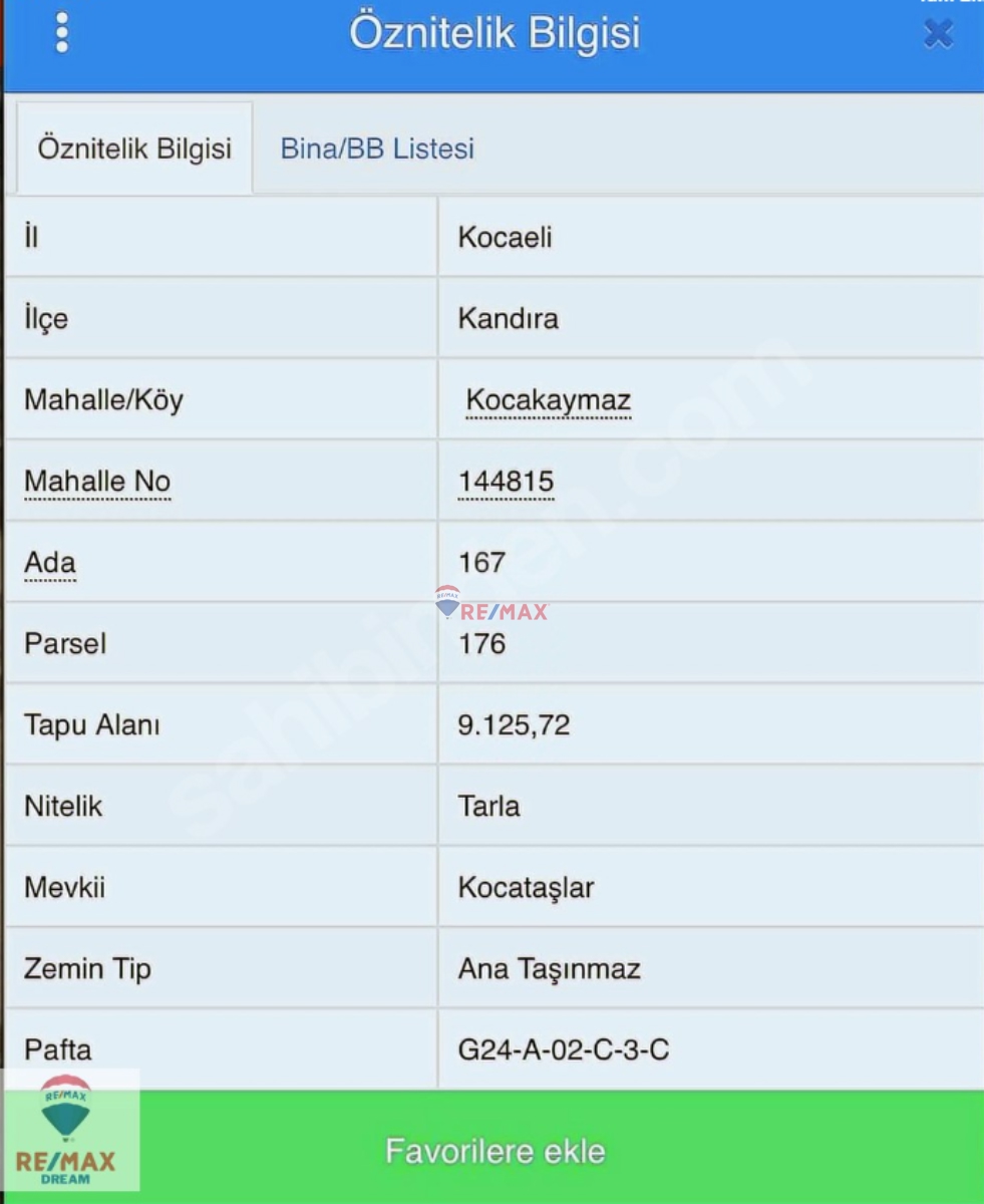 REMAX 'DEN KOCAKAYMAZ MAH SATILIK ARSA