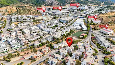 BODRUM ORTAKENT MERKEZDE, 4 BALKONLU, EBEVEYN BANYOLU SATILIK DAİRE