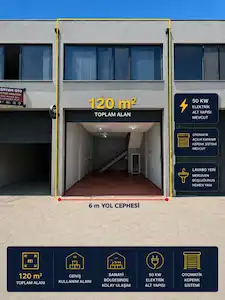 ZİRAİ ALETLER SANAYİ SİTESİNDE 120 M² – 50 KW SANAYİ ELEKTRİKLİ SATILIK DÜKKAN
