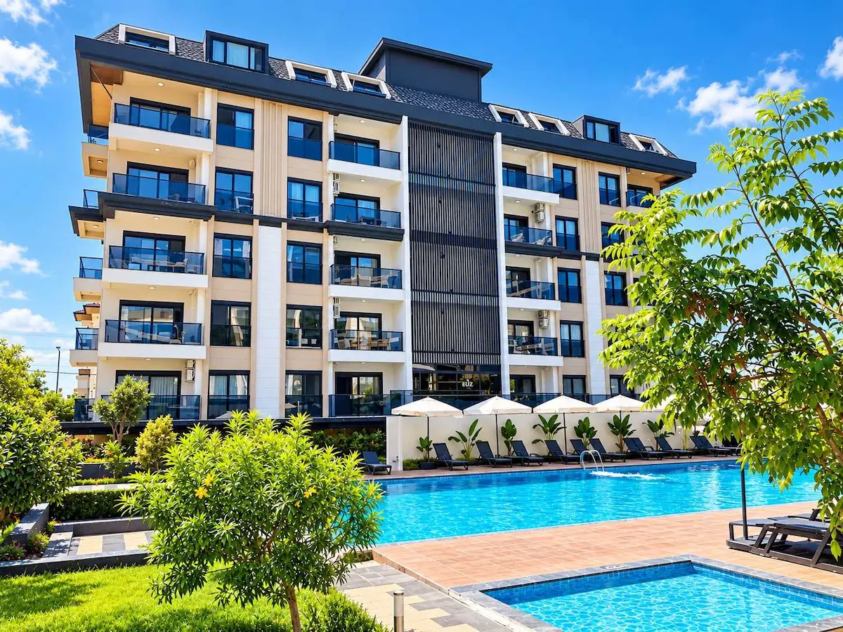 ELİZ PARADİSE ALANYA OKURCALAR'DA SIFIR 1+1 SATILIK DAİRE