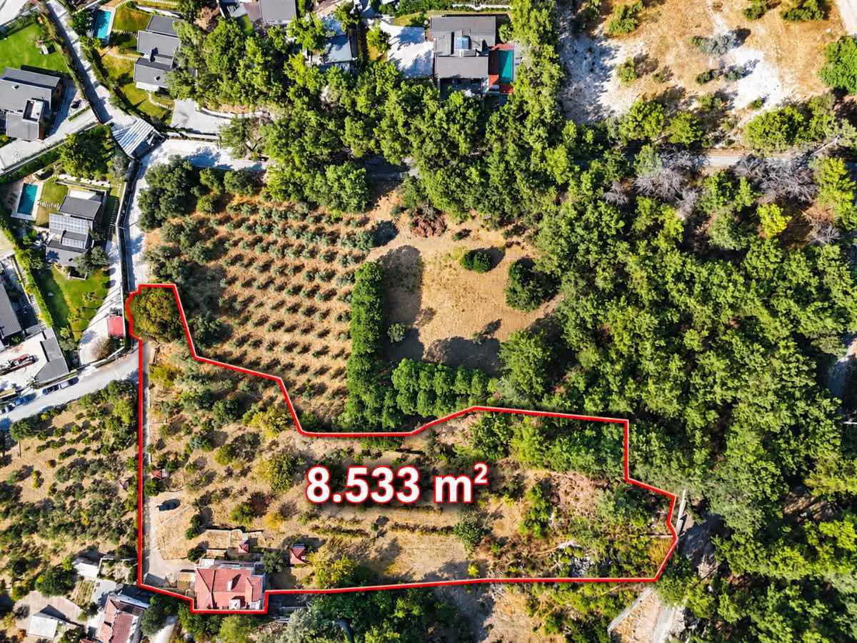 TEOK'TAN KEKLIKTEPE'DE 8.533 M2 DENIZ MANZARALI MALIKÂNE ARSASI
