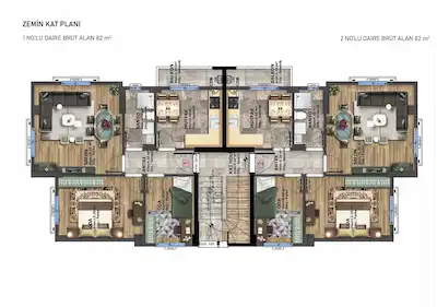 YAZLIKTA PROJEDEN SATILIK 2+1 DAİRE