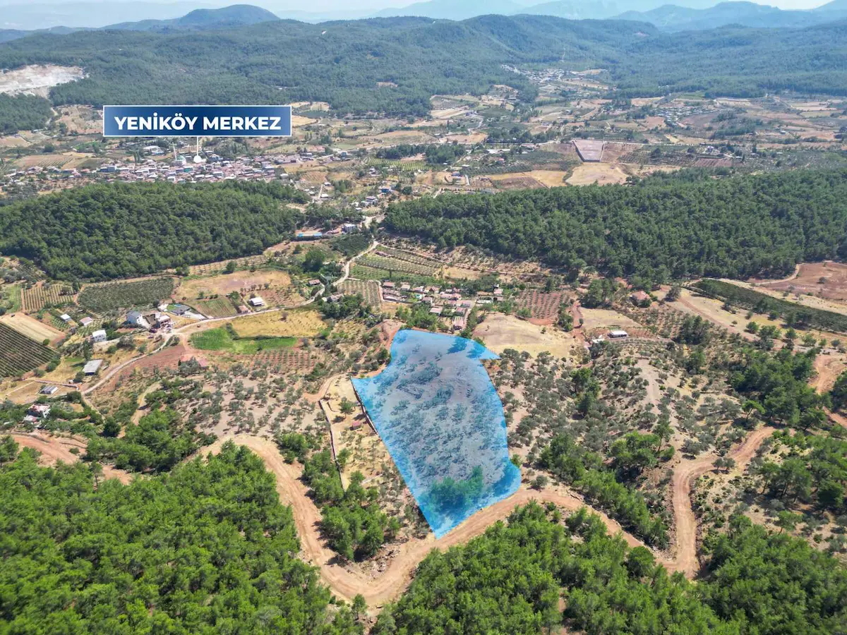 MENDERES YENİKÖY VİLLALAR BÖLGESİNDE MANZARALI 16.824M2 SATILIK