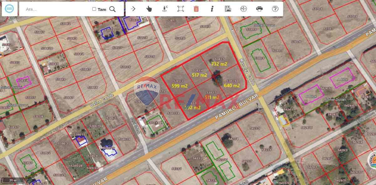 PAMUKLU BULVARINDA SİTE YAPIMINA UYGUN SATILIK ARSALAR