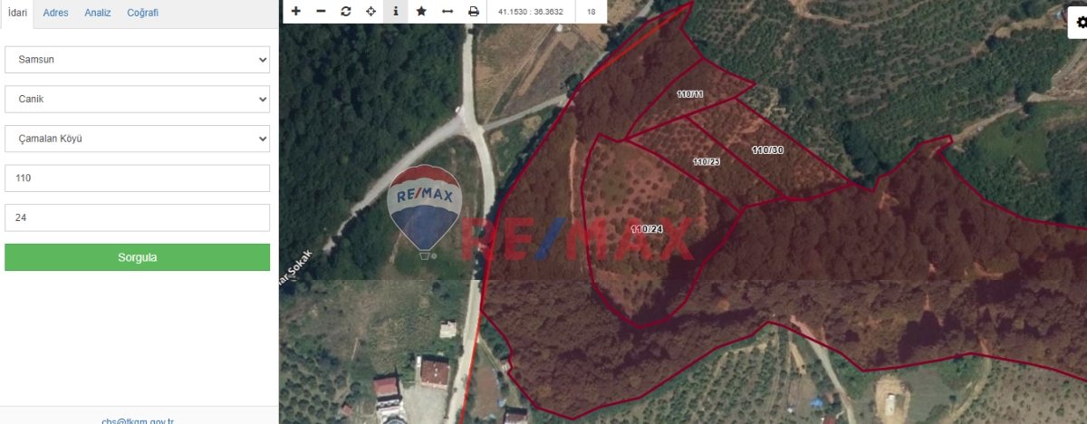 SAMET'TEN ÇAMALAN KÖYÜNDE SATILIK 6097 M2 TARLA