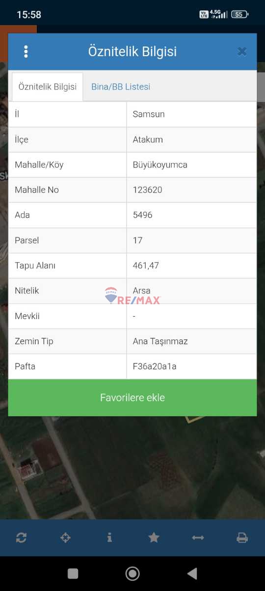 REMAX PARLA GAYRİMENKUL DEN 925 M2 2 PARSEL KONUT İMARLI ARSA