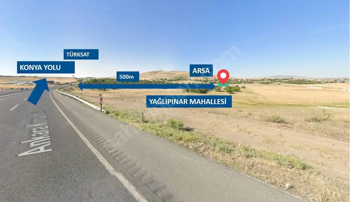 GÖLBAŞI YAĞLIPINARDA TEK TAPU IMARLI VILLA ARSASI