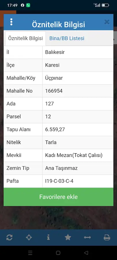 BALIKESİR KARESİ ÜÇPINAR 6559 M² SATILIK TARLA