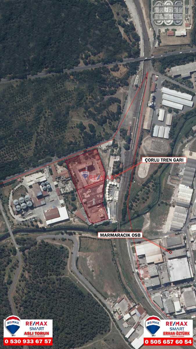 TEKİRDAĞ ÇORLU'DA SANAYİ İMARLI 19.533M2 ARSA