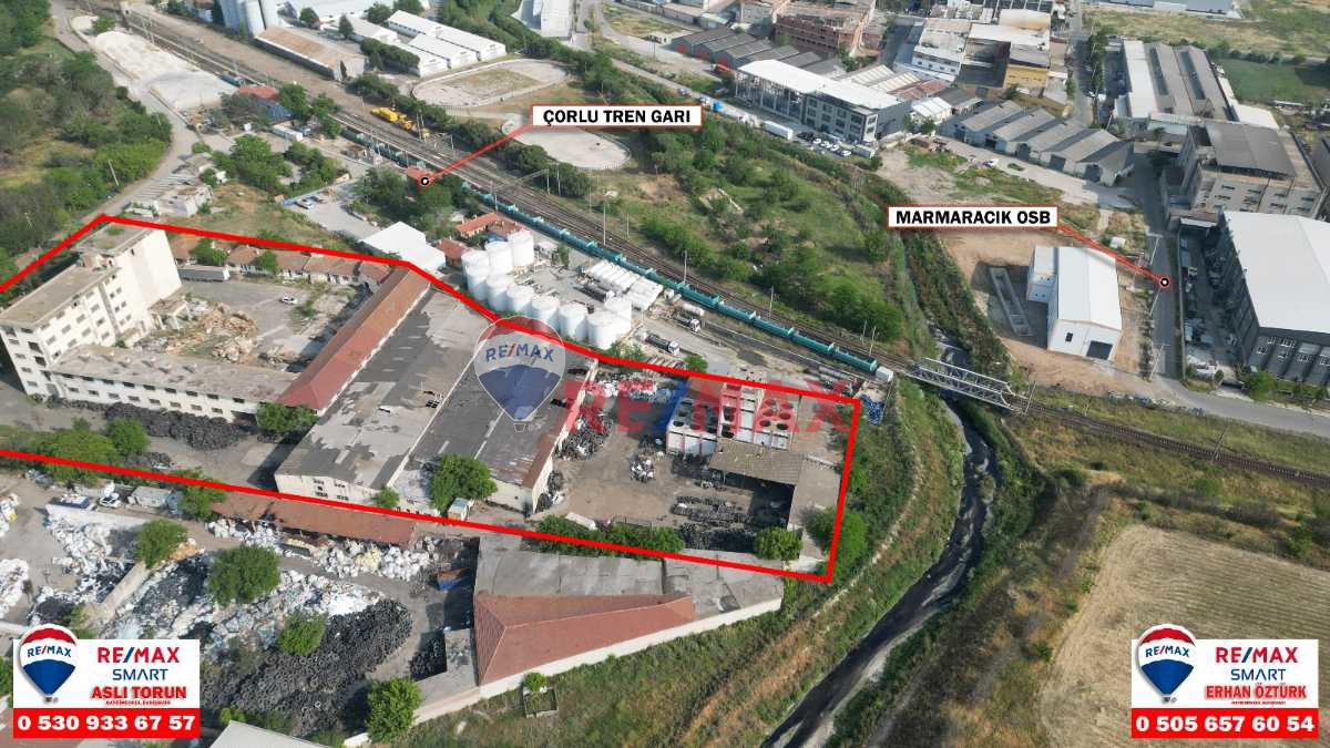TEKİRDAĞ ÇORLU'DA SANAYİ İMARLI 19.533M2 ARSA