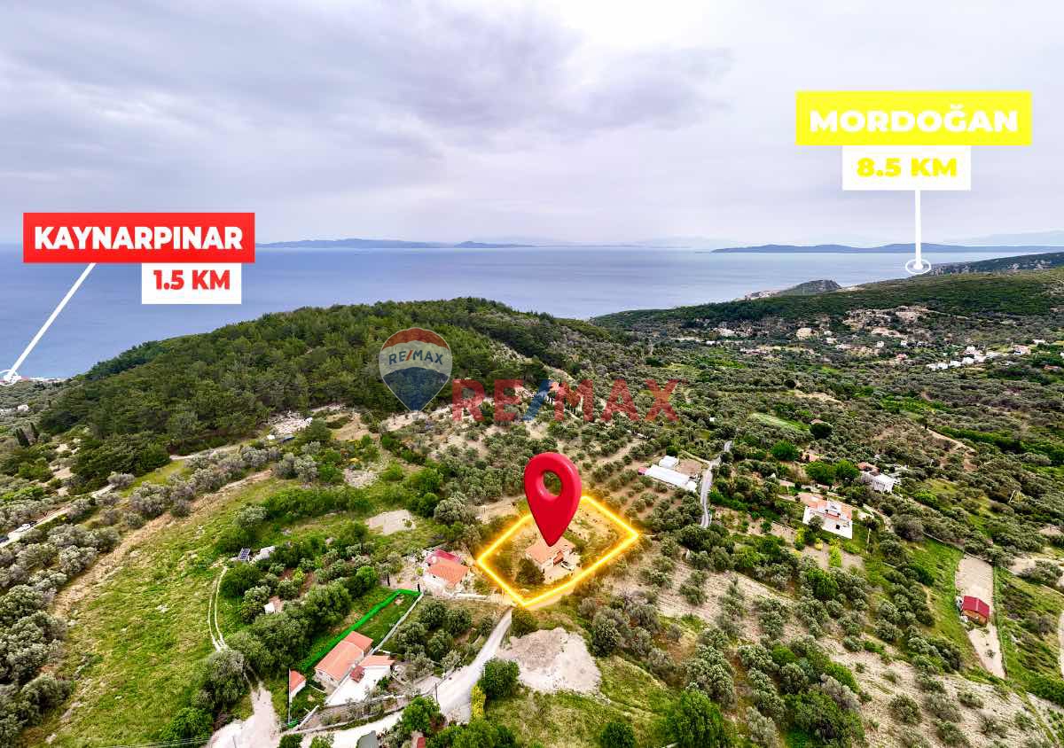 İNECİK KÖYÜ'NDE 1930 M² ARAZİDE, DENİZ MANZARALI MÜSTAKİL EV