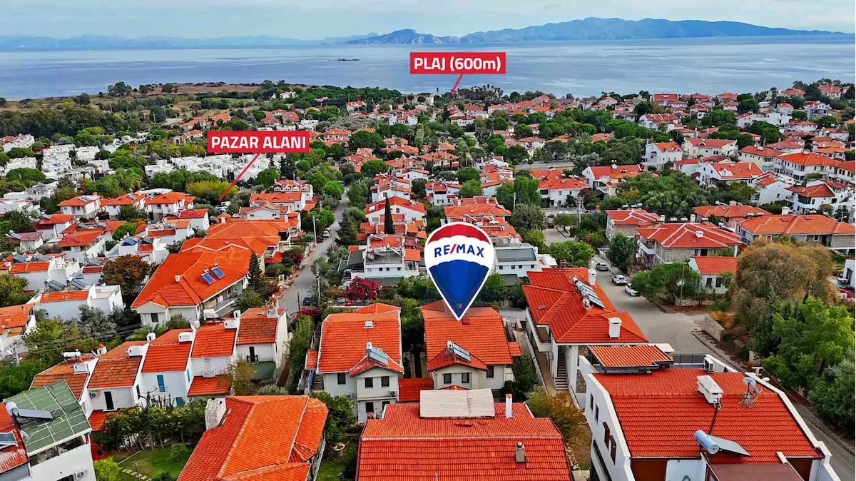 DATÇA ÖZBELDE DENIZ MANZARALI 412M2 ARSA PAYLI SATILIK 4+2 VILLA