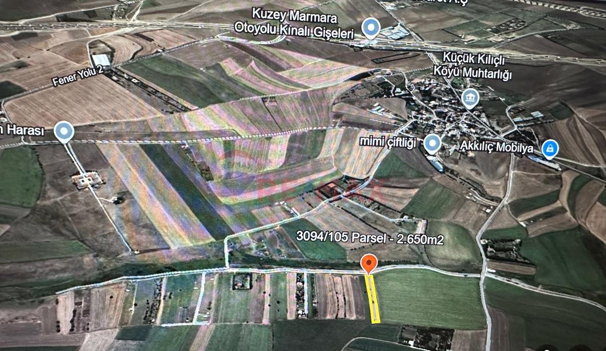 SİLİVRİ KÜÇÜKKILIÇLI KÖYÜ SATILIK YOL KENARI MÜSTAKİL TAPULU 2.650 M2 ARSA
