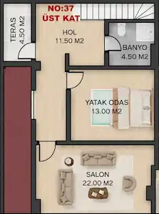 KEPSUT MERKEZ'DE YATIRIMLIK 2027 TESLIM HAVUZLU SITEDE 2+1 DAIRE