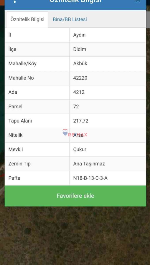 DIDIM AKBÜK MAHALLESINDE SATILIK ARSA