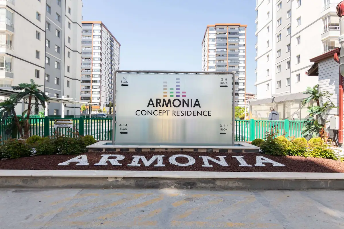 EVİM FİNANS SİSTEMİ SATIŞINA UYGUN AQUPARKLI ARMONIA RESIDENCE'DA 1+1 SATILIK DAIRE