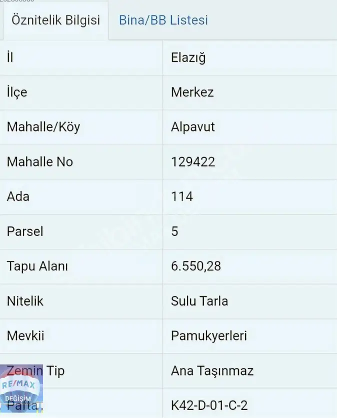 ALPAVUT SATILIK TARLA