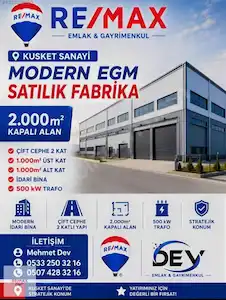 KUSKET MODERN EGM DE 2.000M² SATILIK FABRİKA