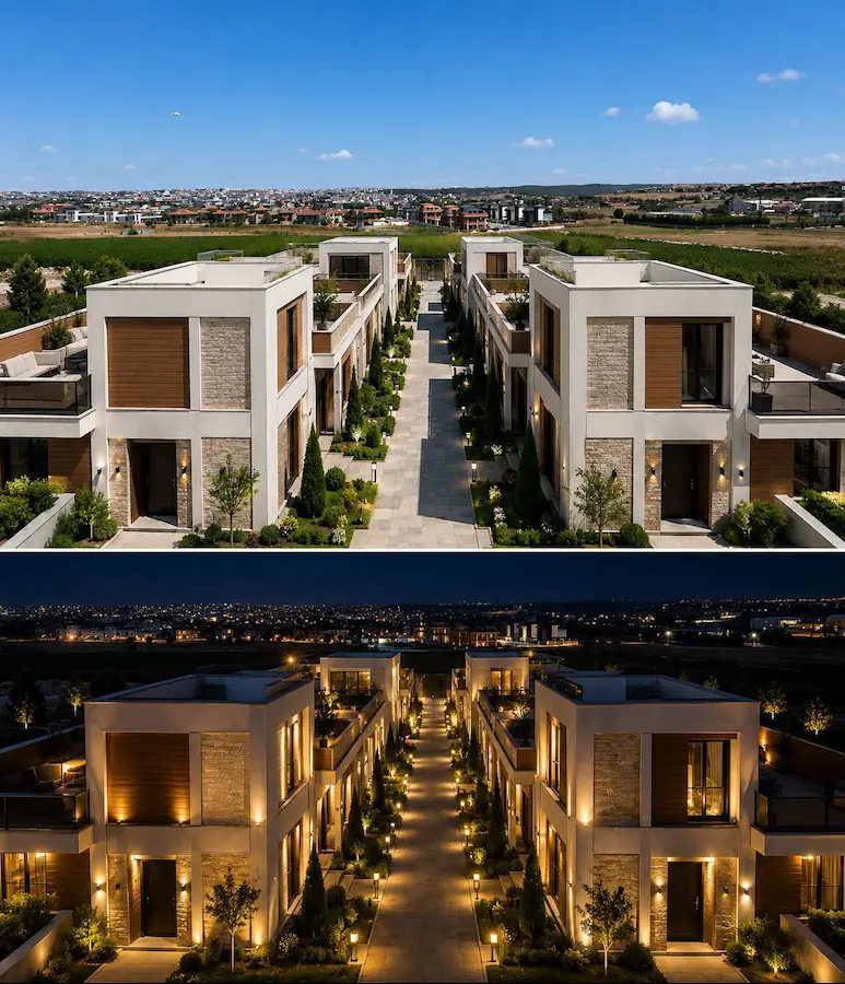 ARNAVUTKÖY HARAÇÇI’DA SİTE İÇİ 3 KATLI MODERN 7+1 VİLLA | GÜNEY CEPHE | YERDEN ISITMA