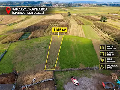 KAYNARCA İMAMLAR'DA SATILIK 1.145 M² TARLA