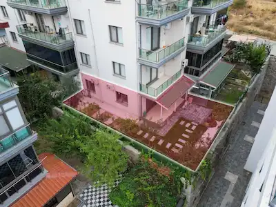 GAZİPAŞA MAH. OK VADİ'DE SATILIK HAVUZLU,BAHÇELİ  1+1 DAİRE..