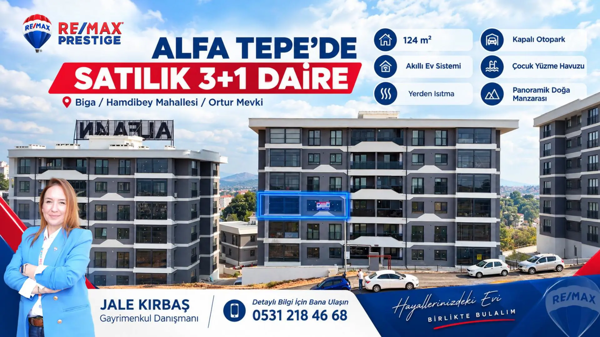 ALFA TEPE KONUTLARINDA OTURUMA HAZIR, DOĞA MANZARALI LÜKS, AKILLI EV SİSTEMLİ 3+1 DAİRE