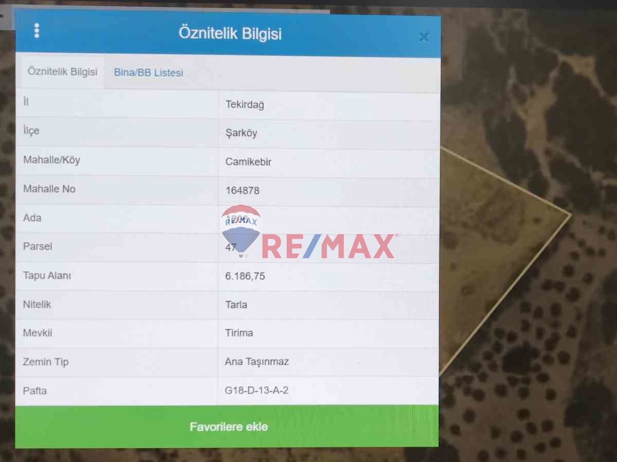 ACİL ! ŞARKÖY CAMİKEBİR'DE MÜSTAKİL TAPULU TARLA KAÇMAZ FIRSAT