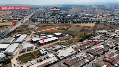 BİGA SANAYİ BÖLGESİ F BLOK 5 NO’LU KİRALIK İŞ YERİ