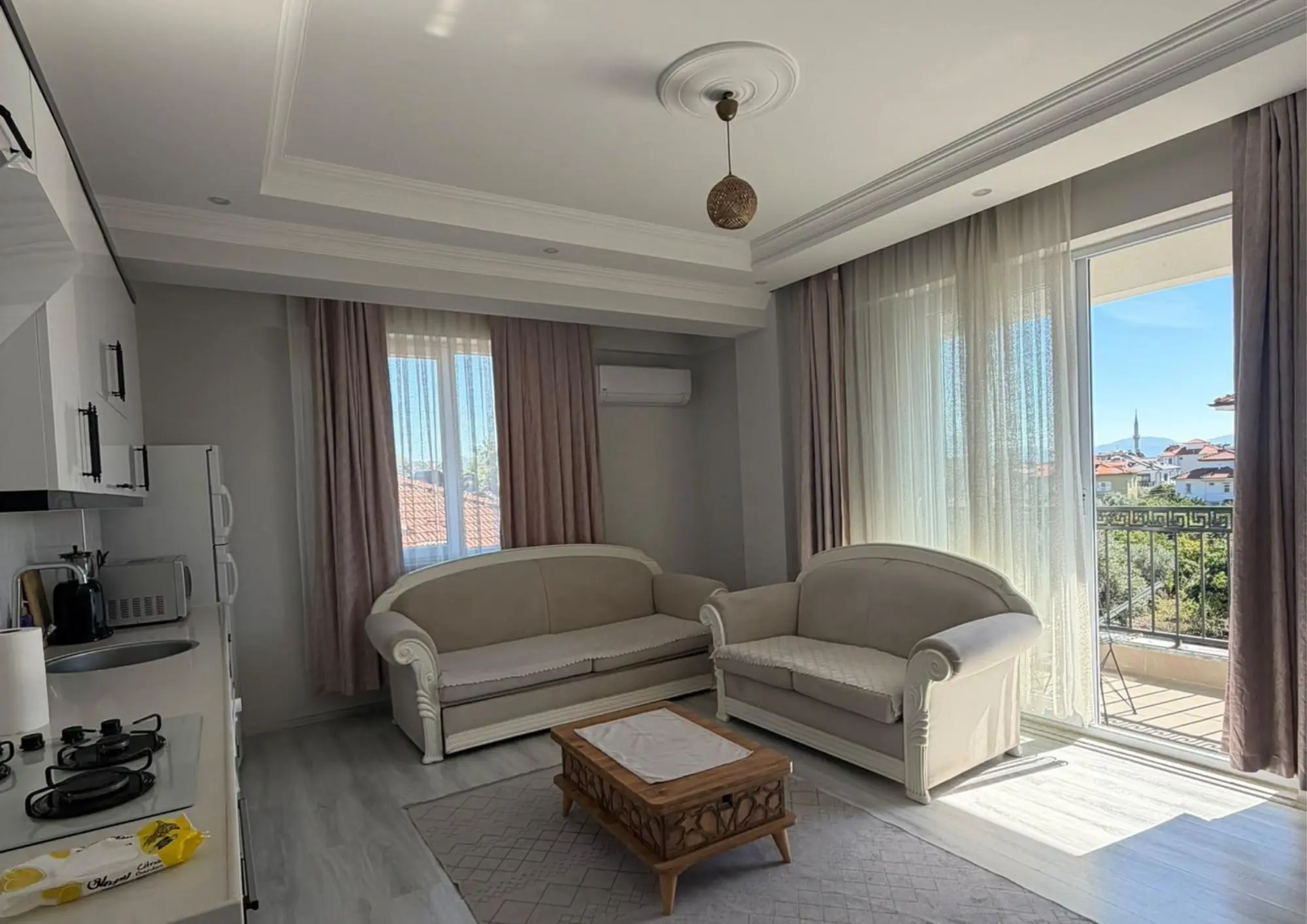 ORTACA DA EŞYALI 1+1 KİRALIK DAİRE | BALKONLU, 3. KAT