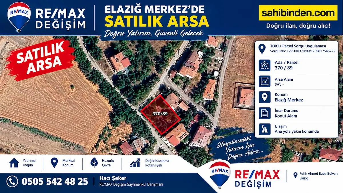 RE/MAX DEĞİŞİM’DEN AKSARAY MAHALLESİ’NDE SATLIK FIRSAT ARSA VE EV