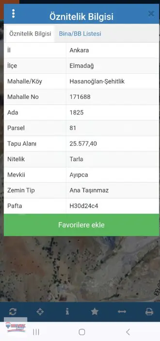 HASANOĞLAN ŞEHİTLİKTE SATILIK TARLA