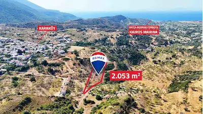 DATÇA KARAKÖY’DE SATILIK 2053 M² TARLA