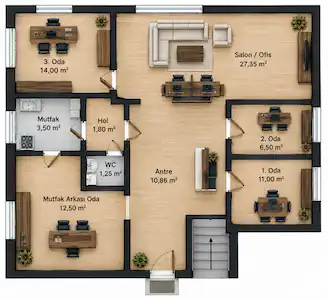 TORUN CENTER YANI BÜYÜKDERE'DE TERASLI 4+2 155 M2 KİRALIK OFİS