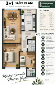 GÜLSUYU METRO DURAĞINDA SATILIK SIFIR 2+1 DAİRE