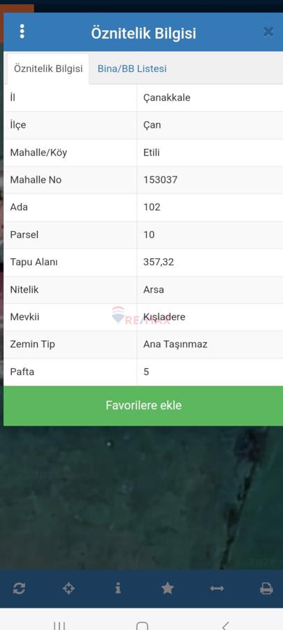 ÇANAKKALE ÇAN ETİLİ'DE KONUT İMARLI ARSA