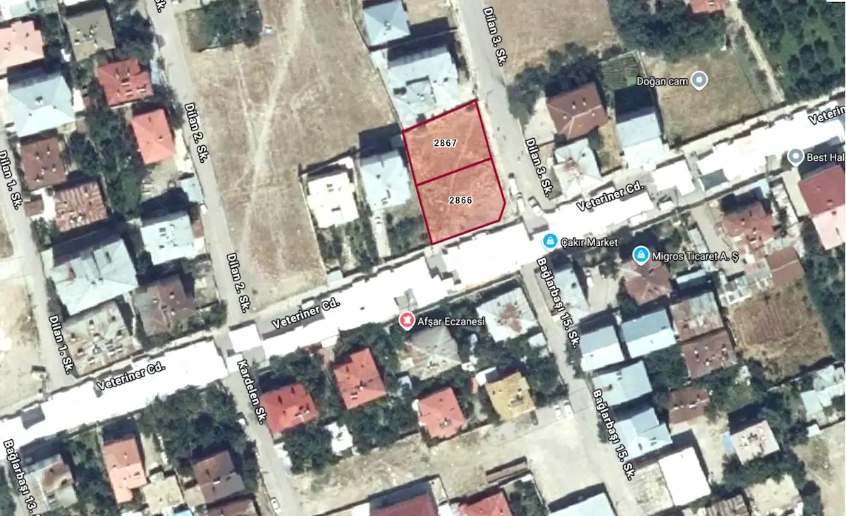 SATILIK KÖŞE ARSA 1000 M² –  MERKEZE YAKIN VETERİNER CADDESİNDE  3