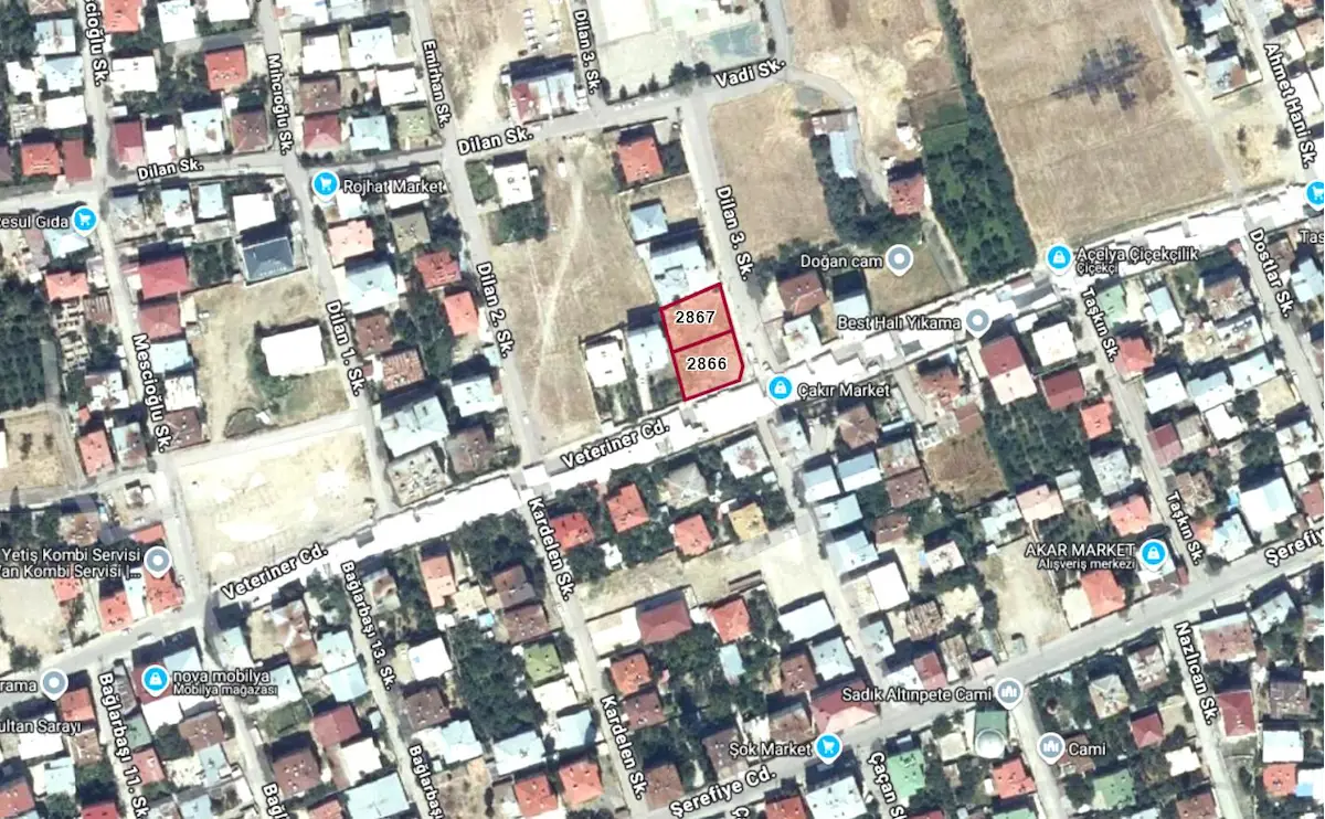 SATILIK KÖŞE ARSA 1000 M² –  MERKEZE YAKIN VETERİNER CADDESİNDE  2