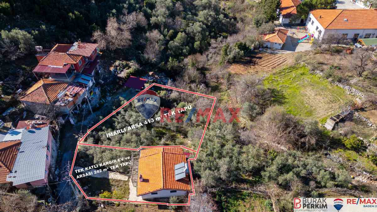 BURAK PERKİM 'DEN FETHİYE İNCİRKÖYDE SATILIK MÜSTAKİL EV VE İMARLI ARSASI