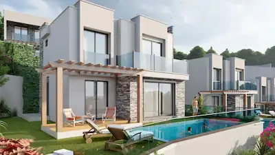 BODRUM GÜLLÜKTE YAŞAM KONAKLARINDA SİTE İÇERİSİNDE SATILIK VİLLA