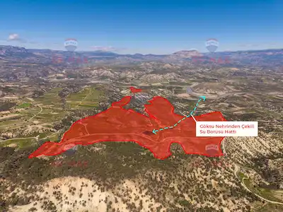 REMAX AVLU'DAN MUT'TA SU SORUNU OLMAYAN SATILIK TEK PARÇA 1.000 DÖNÜM ARAZİ