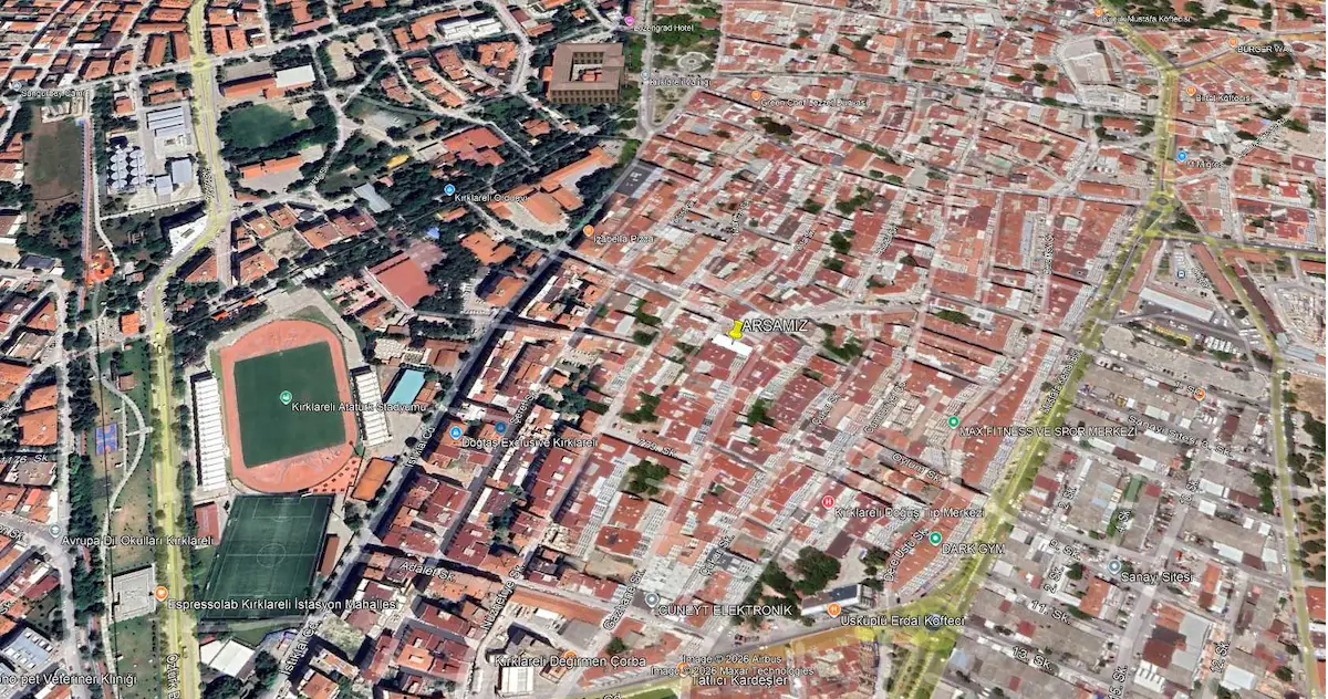 KIRKLARELİ MERKEZ 5 KAT İMARLI SATILIK VEYA KAT KARŞILIĞI SATILIK ARSA 3