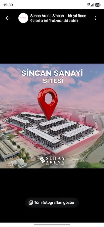 SİNCAN- SEHAŞ ARENA DA KİRALIK DÜKKAN