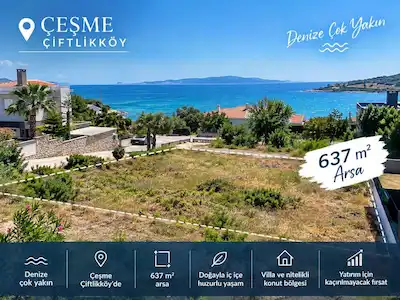 ÇEŞME’DE MÜSTAKİL PARSEL SATILIK ARSA | TİCARİ + KONUT İMARLI