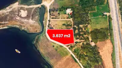 LAPSEKI ÇARDAK DENIZE SIFIR 3.637 M² SATILIK ARSA
