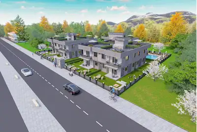 KARASU AZİZİYE MAH TERASLI BAHCE KULLANIMLI HAVUZLU LUKS DAİRELER
