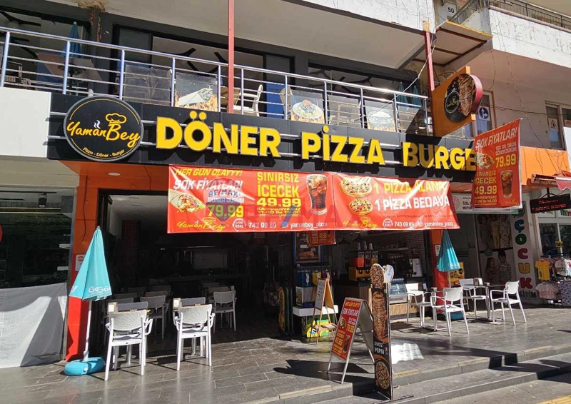 MANAVGAT MERKEZDE EKSİKSİZ MALZEMELERİ İLE FAST FOOD RESTAURANT.